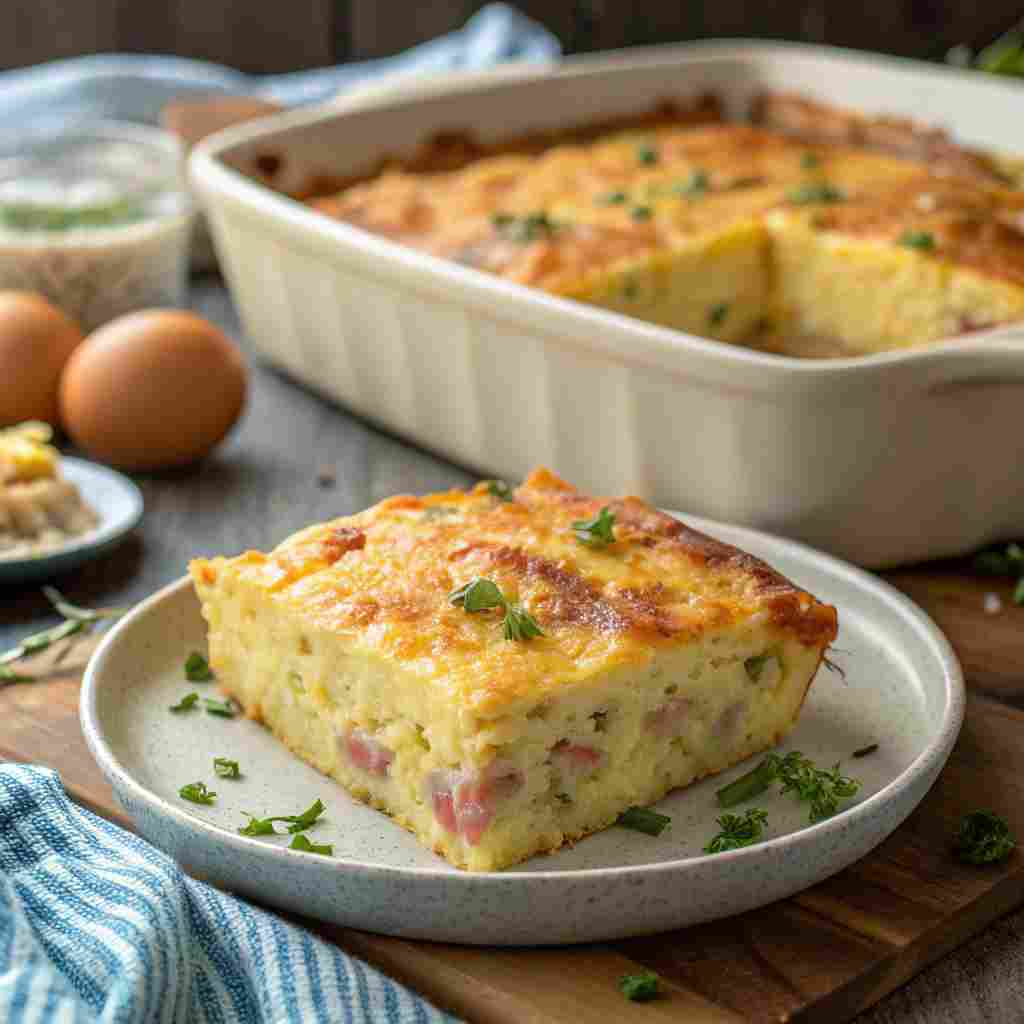 Amish breakfast egg and cheese casserole