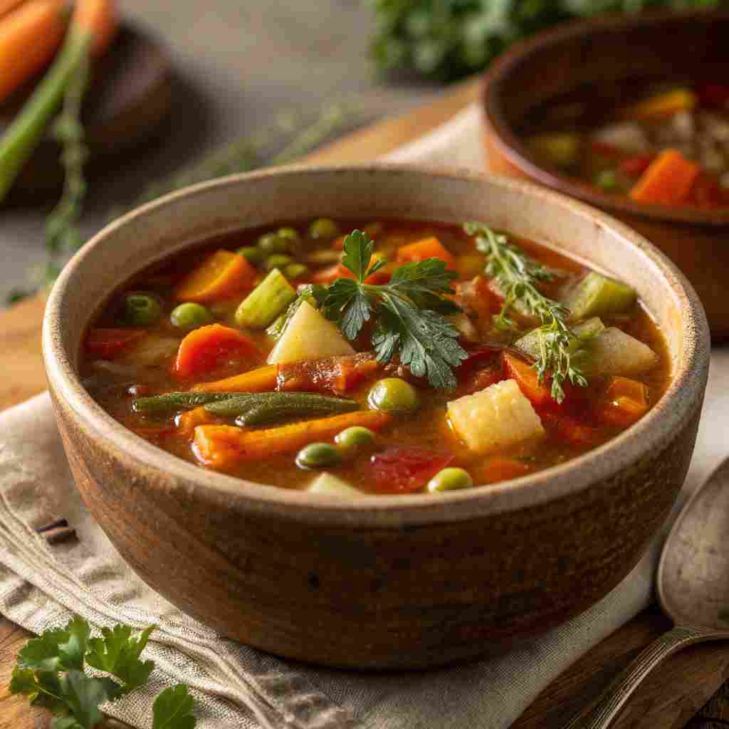 Amish vegetable soup for family meals