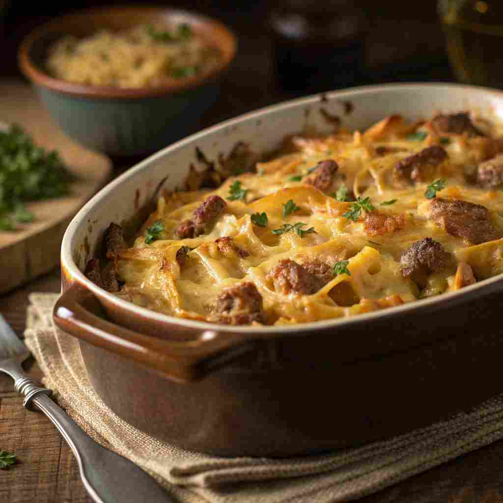 Traditional Amish baked casseroles